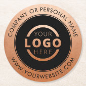Aangepast koper voor speciale acties voor bedrijve ronde kartonnen onderzetter (Voorkant)
