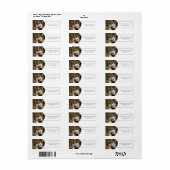Aangepast koppel foto Boho bruiloft retouradres Etiket (Full Sheet)