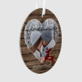 Aangepast Koppel Onze Eerste Kerst Vakantie Ornament (voorkant)