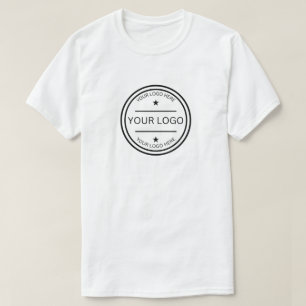 Aangepast koppel uw eigen tekstbericht bedrijf log t-shirt