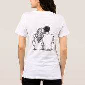 Aangepast koppelcadeau Dames Tri-Blend T-shirt (Achterkant)
