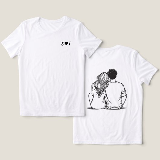 Aangepast koppelcadeau Dames Tri-Blend T-shirt (Ontwerp Voorkant & Achterkant)