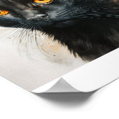 Aangepast koppelingspatroon, Waterverf kat schilde Poster (Hoek)