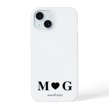 Aangepast Koppels Monogram Hart Mark
