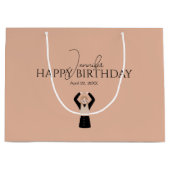 Aangepast Koreaans hartgebaar Happy Birthday Groot Cadeauzakje (Voorkant)