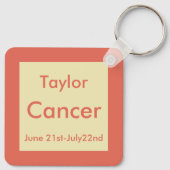 Aangepast kreukbord voor kankersterren sleutelhanger (Achterkant)