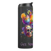 Aangepast Krijg je drank Op Drink Halloween Thermosbeker (Gedraaid links)