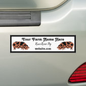 Aangepast KuneKune Pig Bumpersticker (Op auto)