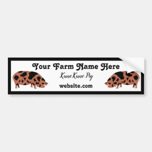 Aangepast KuneKune Pig Bumpersticker