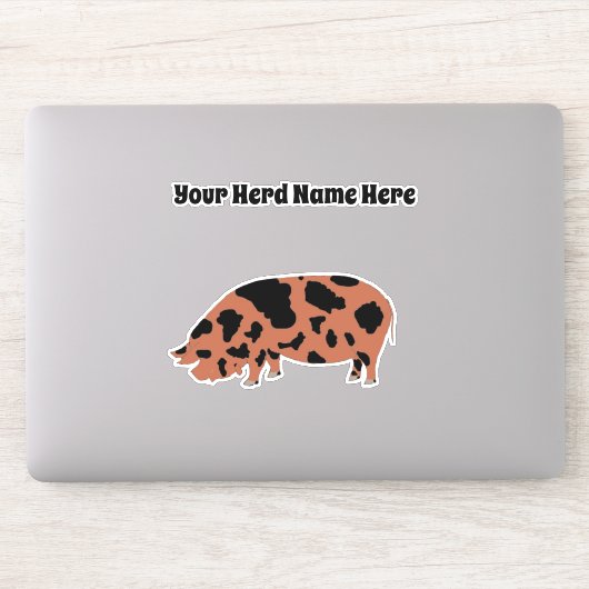 Aangepast KuneKune Pig Sticker (Computer)