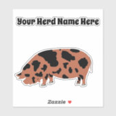Aangepast KuneKune Pig Sticker (Vel)