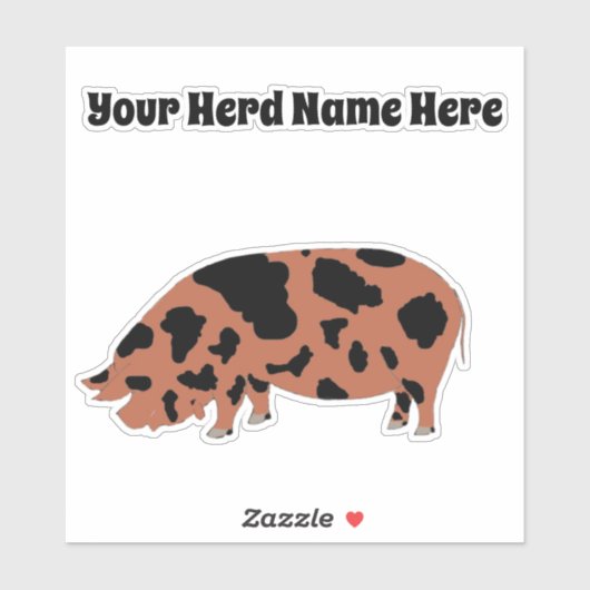 Aangepast KuneKune Pig Sticker (Vel)