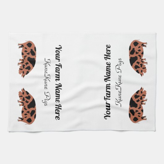 Aangepast KuneKune Pig Theedoek (Horizontaal)