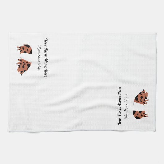 Aangepast KuneKune Pig Theedoek (Horizontaal)