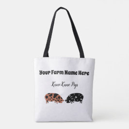 Aangepast KuneKune Pig Tote Bag