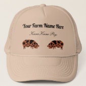 Aangepast KuneKune Pig Trucker Pet (Voorkant)