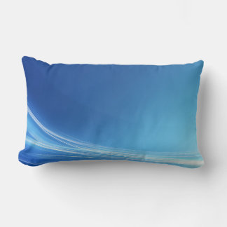 Aangepast kussen – Blauw golfpatroon
