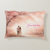 Aangepast kussen voor stel - Kersenbloesem Liefde (Achterkant)