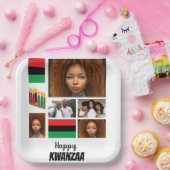 Aangepast Kwanzaa 8 Foto Collage Papieren Bordje (Feest)