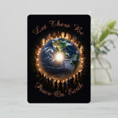 Aangepast laat er vrede zijn op aarde Wereldvrede Folie Feestdagenkaart (Staand Voorkant)