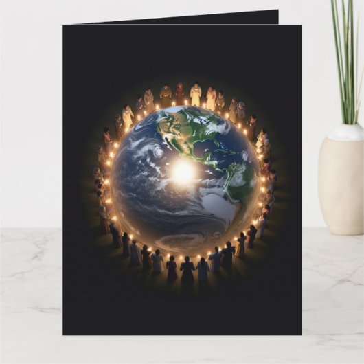 Aangepast laat er vrede zijn op aarde Wereldvrede Kaart (Voorkant)