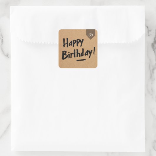 aangepast label AGE Birthday - Mannen bijtend hout (Tas)