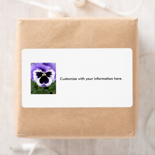 aangepast label - Blue White & Paars Pansy (Insitu)