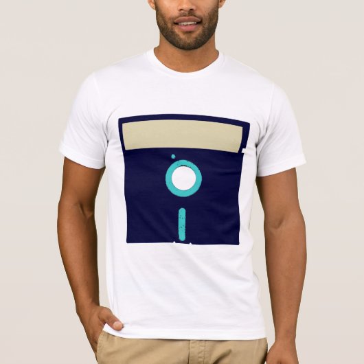 Aangepast label diskettestation shirt (Voorkant)