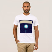 Aangepast label diskettestation shirt (Voorkant volledig)