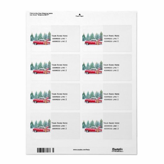 aangepast label klassieke kerstmis (Full Sheet)