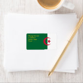 Aangepast label met vlag van Algerije (Insitu)