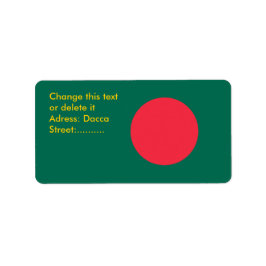 Aangepast label met vlag van Bangladesh