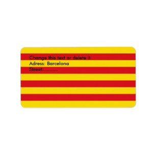 Aangepast label met vlag van Catalonië