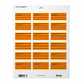 Aangepast label met vlag van Catalonië (Full Sheet)