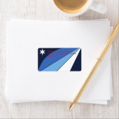 Aangepast label met vlag van Columbia, South Carol (Insitu)