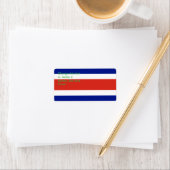 Aangepast label met vlag van Costa Rica (Insitu)