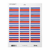 Aangepast label met vlag van Costa Rica (Full Sheet)