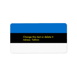 Aangepast label met vlag van Estland