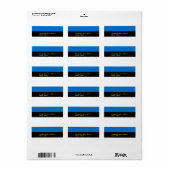 Aangepast label met vlag van Estland (Full Sheet)
