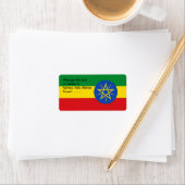 Aangepast label met vlag van Ethiopië (Insitu)