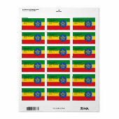 Aangepast label met vlag van Ethiopië (Full Sheet)