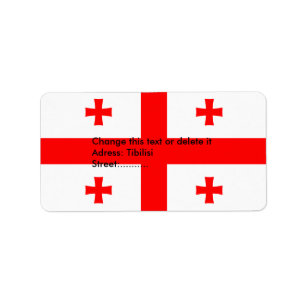 Aangepast label met vlag van Georgië