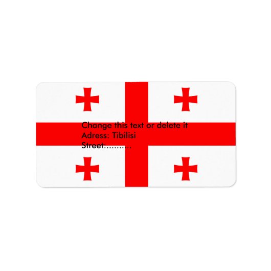 Aangepast label met vlag van Georgië (Voorkant)