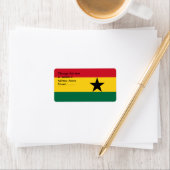Aangepast label met vlag van Ghana (Insitu)