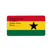Aangepast label met vlag van Ghana (Voorkant)