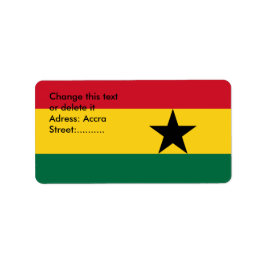 Aangepast label met vlag van Ghana