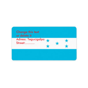 Aangepast label met vlag van Honduras