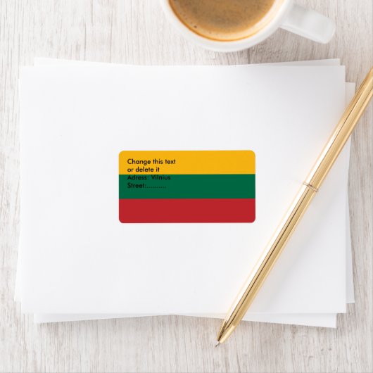 Aangepast label met vlag van Litouwen (Insitu)