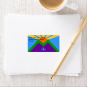 Aangepast label met vlag van Manitou Springs (Insitu)