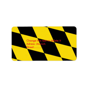 Aangepast label met vlag van München, Beieren, Dui